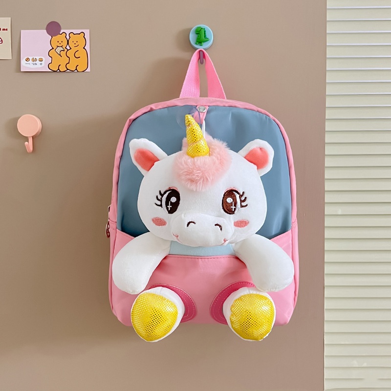 TRUST-U 3D three-dimensional fur toy backpack kindergarten cartoon cute small backpack lightweight backpack