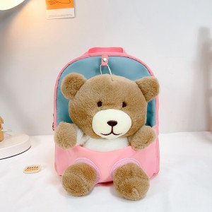 TRUST-U 3D three-dimensional  fur toy backpack kindergarten cartoon cute small backpack lightweight backpack