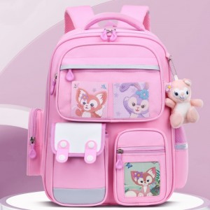 TRUST-U Elementary school cartoon schoolbag male 1-3-6 grade light casual girls backpack backpack