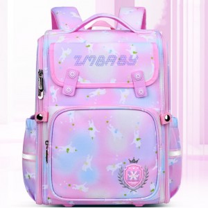 TRUST-U Primary school bag integrated open large capacity space bag male and female students cartoon children backpack backpack