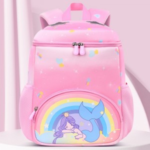 TRUST-U Kindergarten schoolbag cartoon cute girl backpack gradient color rainbow small schoolbag mini baby backpack