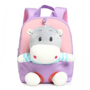 TRUST-U 3D three-dimensional fur toy backpack kindergarten cartoon cute small backpack lightweight backpack