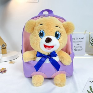 TRUST-U 3D three-dimensional  fur toy backpack kindergarten cartoon cute small backpack lightweight backpack