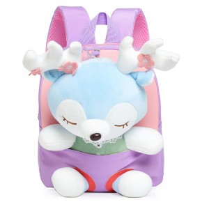 TRUST-U  3D three-dimensional  fur toy backpack kindergarten cartoon cute small backpack lightweight backpack