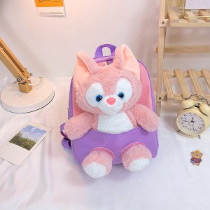 TRUST-U 3D three-dimensional fur toy backpack kindergarten cartoon cute small backpack lightweight backpack