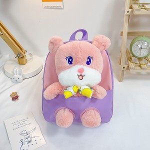 TRUST-U 3D three-dimensional fur toy backpack kindergarten cartoon cute small backpack lightweight backpack