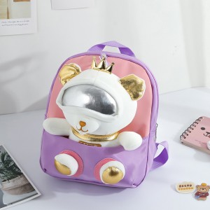 TRUST-U 3D three-dimensional fur toy backpack kindergarten cartoon cute small backpack lightweight backpack