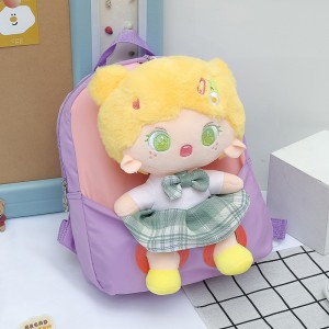 TRUST-U 3D three-dimensional unicorn fur toy backpack kindergarten cartoon cute small backpack lightweight backpack