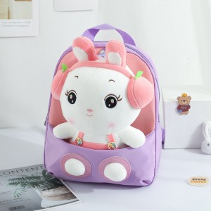 TRUST-U 3D three-dimensional fur toy backpack kindergarten cartoon cute small backpack lightweight backpack