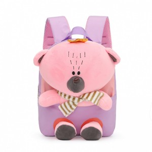 TRUST-U 3D three-dimensional fur toy backpack kindergarten cartoon cute small backpack lightweight backpack