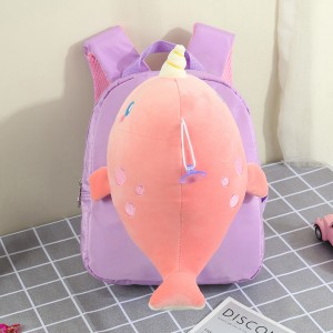 TRUST-U 3D three-dimensional fur toy backpack kindergarten cartoon cute small backpack lightweight backpack