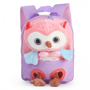 TRUST-U 3D three-dimensional fur toy backpack kindergarten cartoon cute small backpack lightweight backpack