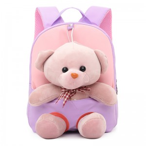 TRUST-U 3D three-dimensional  fur toy backpack kindergarten cartoon cute small backpack lightweight backpack