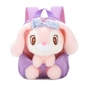 TRUST-U  3D three-dimensional  fur toy backpack kindergarten cartoon cute small backpack lightweight backpack