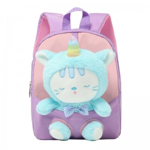 TRUST-U 3D three-dimensional  fur toy backpack kindergarten cartoon cute small backpack lightweight backpack