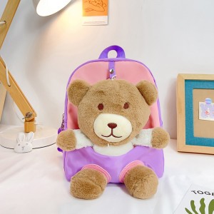 TRUST-U 3D three-dimensional  fur toy backpack kindergarten cartoon cute small backpack lightweight backpack