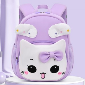 TRUST-U Sesame baby new diving material schoolbag female cartoon cute children’s small schoolbag kindergarten anti-lost bag