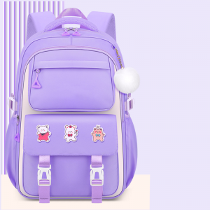 TRUST-U Schoolbag for primary school girls 1-3-6 grade cartoon schoolbag Gradient schoolbag for girls Light backpack for children