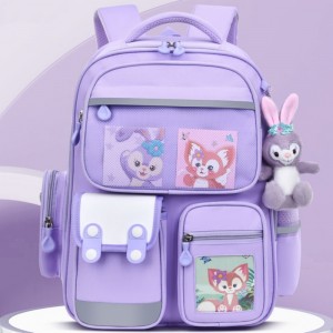 TRUST-U Elementary school cartoon schoolbag male 1-3-6 grade light casual girls backpack backpack