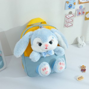 TRUST-U 3D three-dimensional rabbit fur toy backpack kindergarten cartoon cute small backpack lightweight backpack