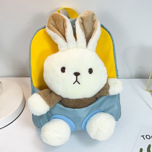 TRUST-U 3D three-dimensional  fur toy backpack kindergarten cartoon cute small backpack lightweight backpack