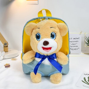 TRUST-U 3D three-dimensional  fur toy backpack kindergarten cartoon cute small backpack lightweight backpack