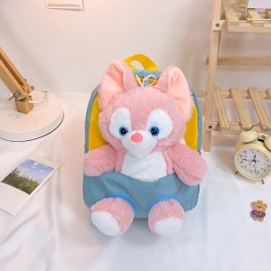 TRUST-U 3D three-dimensional fur toy backpack kindergarten cartoon cute small backpack lightweight backpack