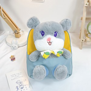 TRUST-U 3D three-dimensional fur toy backpack kindergarten cartoon cute small backpack lightweight backpack