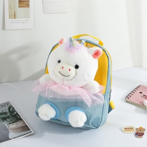 TRUST-U 3D three-dimensional fur toy backpack kindergarten cartoon cute small backpack lightweight backpack