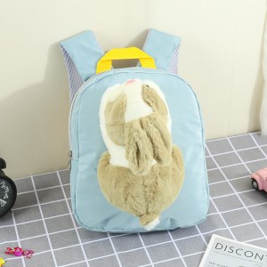 TRUST-U 3D three-dimensional fur toy backpack kindergarten cartoon cute small backpack lightweight backpack