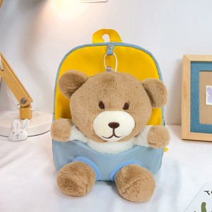 TRUST-U 3D three-dimensional  fur toy backpack kindergarten cartoon cute small backpack lightweight backpack