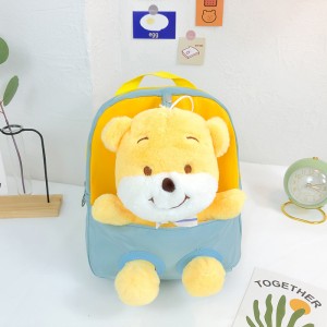 TRUST-U 3D three-dimensional fur toy backpack kindergarten cartoon cute small backpack lightweight backpack