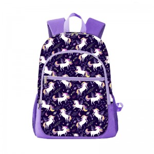 TRUST-U New school bag printed solid polyester Oxford cloth backpack cross-border foreign trade