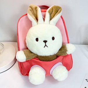 TRUST-U 3D three-dimensional  fur toy backpack kindergarten cartoon cute small backpack lightweight backpack