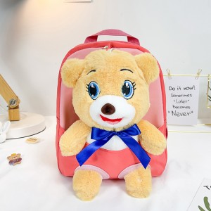 TRUST-U 3D three-dimensional  fur toy backpack kindergarten cartoon cute small backpack lightweight backpack