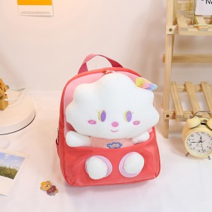 TRUST-U 3D three-dimensional fur toy backpack kindergarten cartoon cute small backpack lightweight backpack