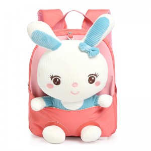 TRUST-U  3D three-dimensional rabbit fur toy backpack kindergarten cartoon cute small backpack lightweight backpack