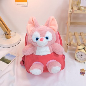 TRUST-U 3D three-dimensional fur toy backpack kindergarten cartoon cute small backpack lightweight backpack