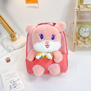 TRUST-U 3D three-dimensional fur toy backpack kindergarten cartoon cute small backpack lightweight backpack