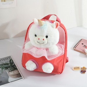 TRUST-U 3D three-dimensional fur toy backpack kindergarten cartoon cute small backpack lightweight backpack