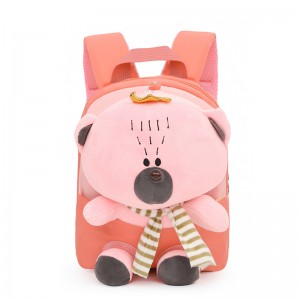 TRUST-U 3D three-dimensional fur toy backpack kindergarten cartoon cute small backpack lightweight backpack