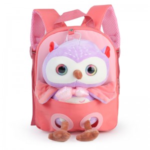 TRUST-U 3D three-dimensional fur toy backpack kindergarten cartoon cute small backpack lightweight backpack