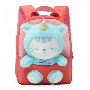 TRUST-U 3D three-dimensional  fur toy backpack kindergarten cartoon cute small backpack lightweight backpack